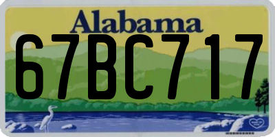 AL license plate 67BC717