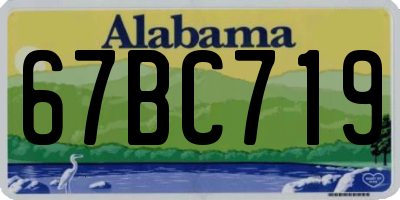 AL license plate 67BC719