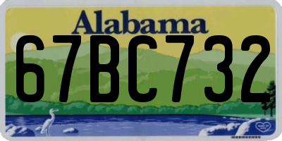 AL license plate 67BC732