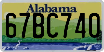 AL license plate 67BC740
