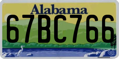 AL license plate 67BC766