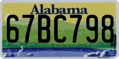 AL license plate 67BC798