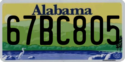 AL license plate 67BC805