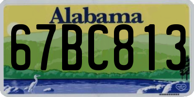 AL license plate 67BC813