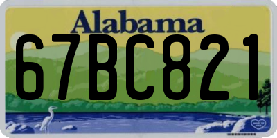 AL license plate 67BC821