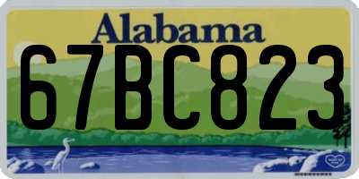 AL license plate 67BC823