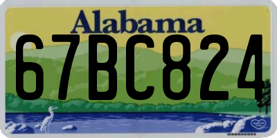 AL license plate 67BC824