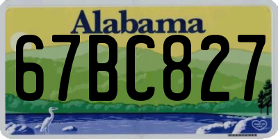 AL license plate 67BC827