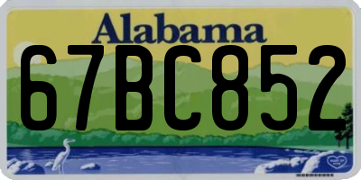 AL license plate 67BC852