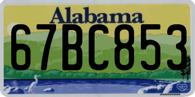 AL license plate 67BC853