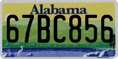 AL license plate 67BC856