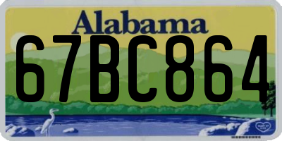 AL license plate 67BC864