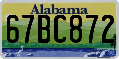 AL license plate 67BC872