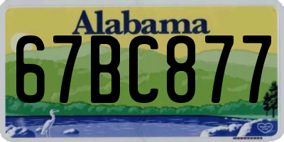 AL license plate 67BC877