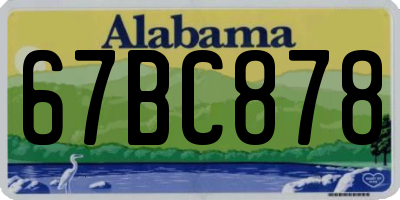 AL license plate 67BC878