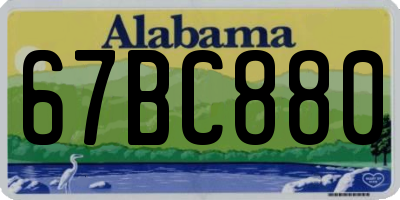 AL license plate 67BC880