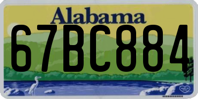 AL license plate 67BC884