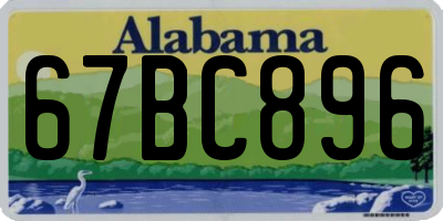 AL license plate 67BC896