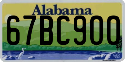 AL license plate 67BC900