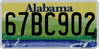 AL license plate 67BC902