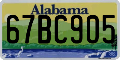 AL license plate 67BC905