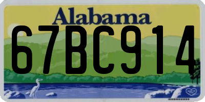 AL license plate 67BC914