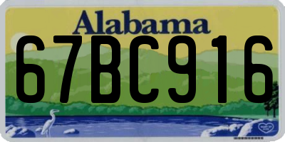 AL license plate 67BC916
