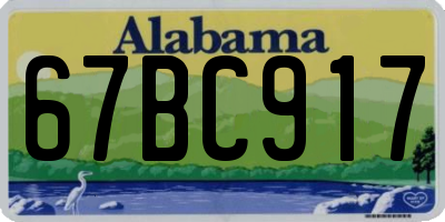 AL license plate 67BC917