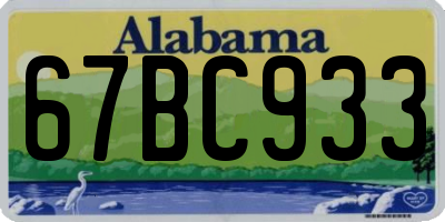 AL license plate 67BC933