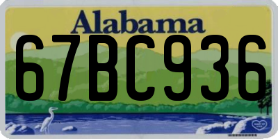 AL license plate 67BC936