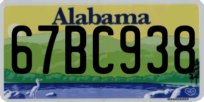 AL license plate 67BC938
