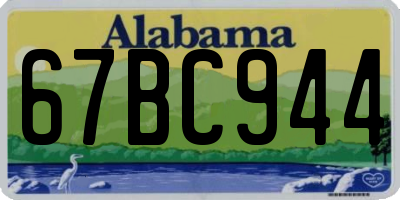 AL license plate 67BC944