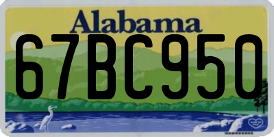 AL license plate 67BC950