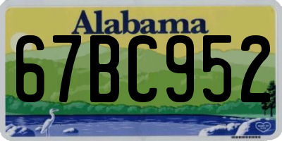 AL license plate 67BC952