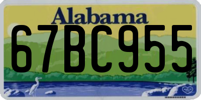 AL license plate 67BC955