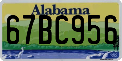 AL license plate 67BC956