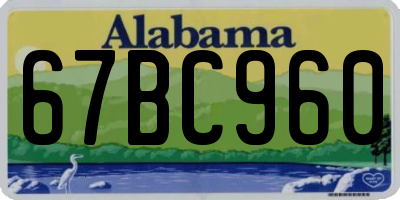 AL license plate 67BC960