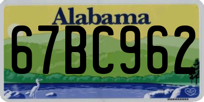 AL license plate 67BC962