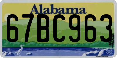 AL license plate 67BC963