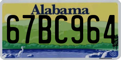 AL license plate 67BC964