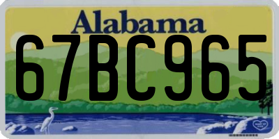 AL license plate 67BC965