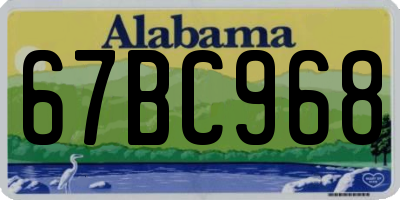 AL license plate 67BC968