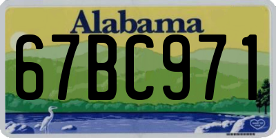 AL license plate 67BC971