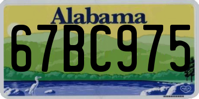 AL license plate 67BC975