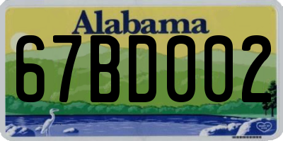 AL license plate 67BD002