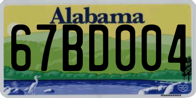 AL license plate 67BD004