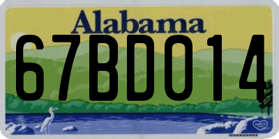AL license plate 67BD014