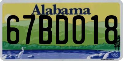 AL license plate 67BD018