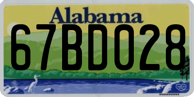 AL license plate 67BD028