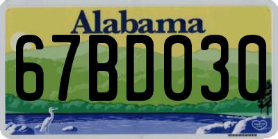 AL license plate 67BD030